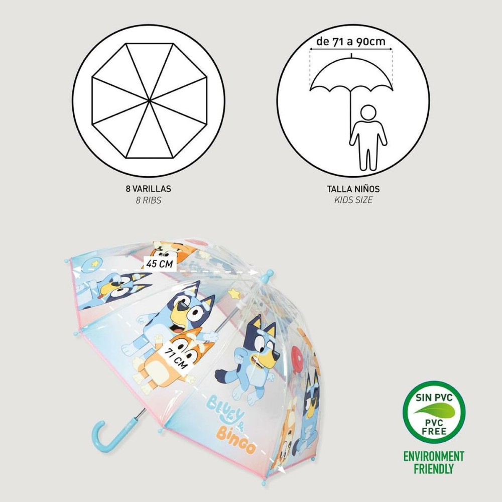 Umbrella Bluey Blue Ø 71 cm