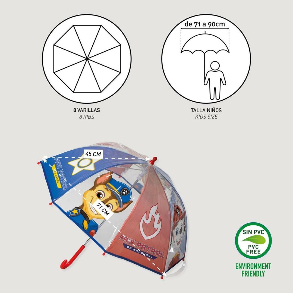 Umbrella The Paw Patrol Blue Ø 71 cm