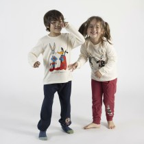 Schlafanzug Für Kinder Warner Bros Rot Beige