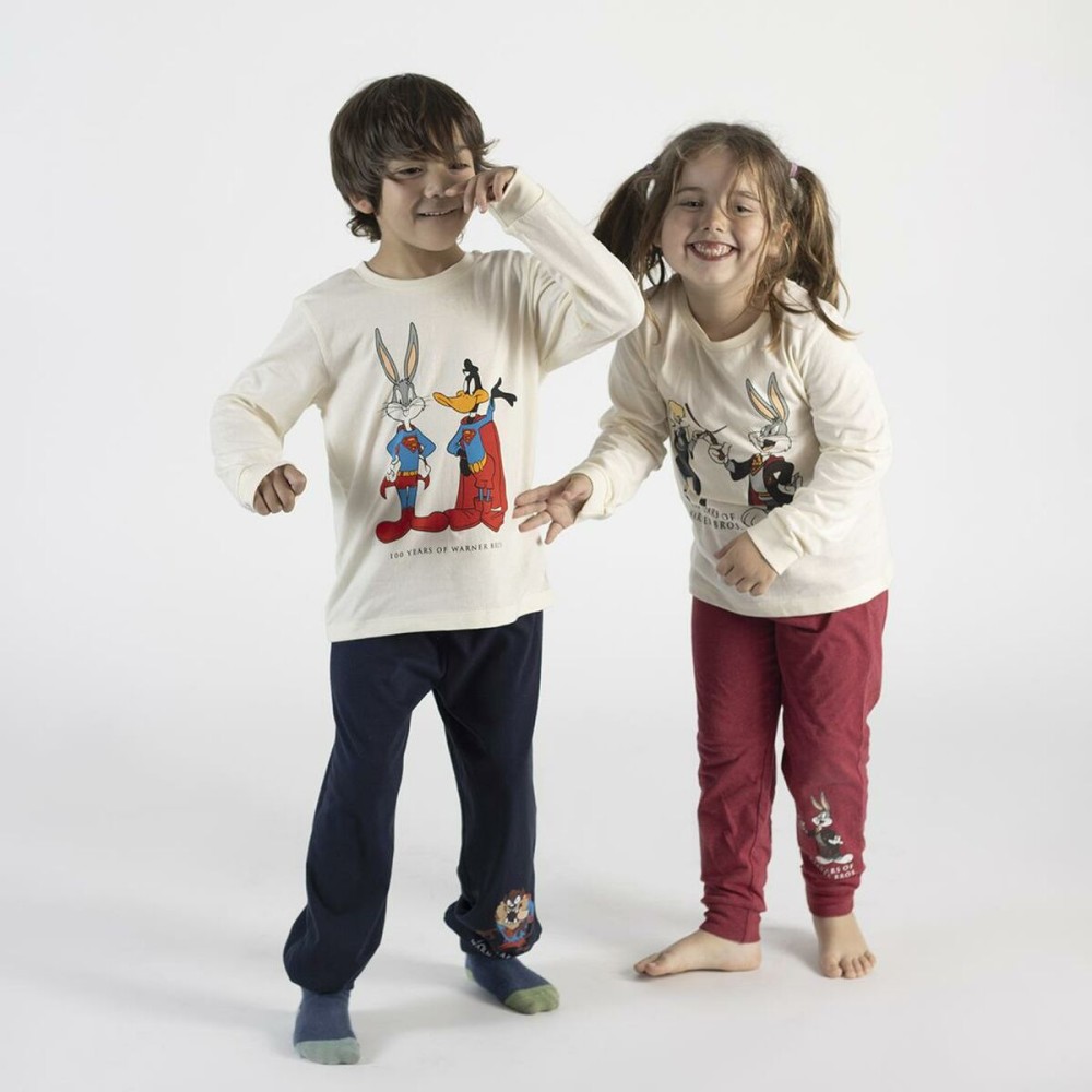 Schlafanzug Für Kinder Warner Bros Rot Beige