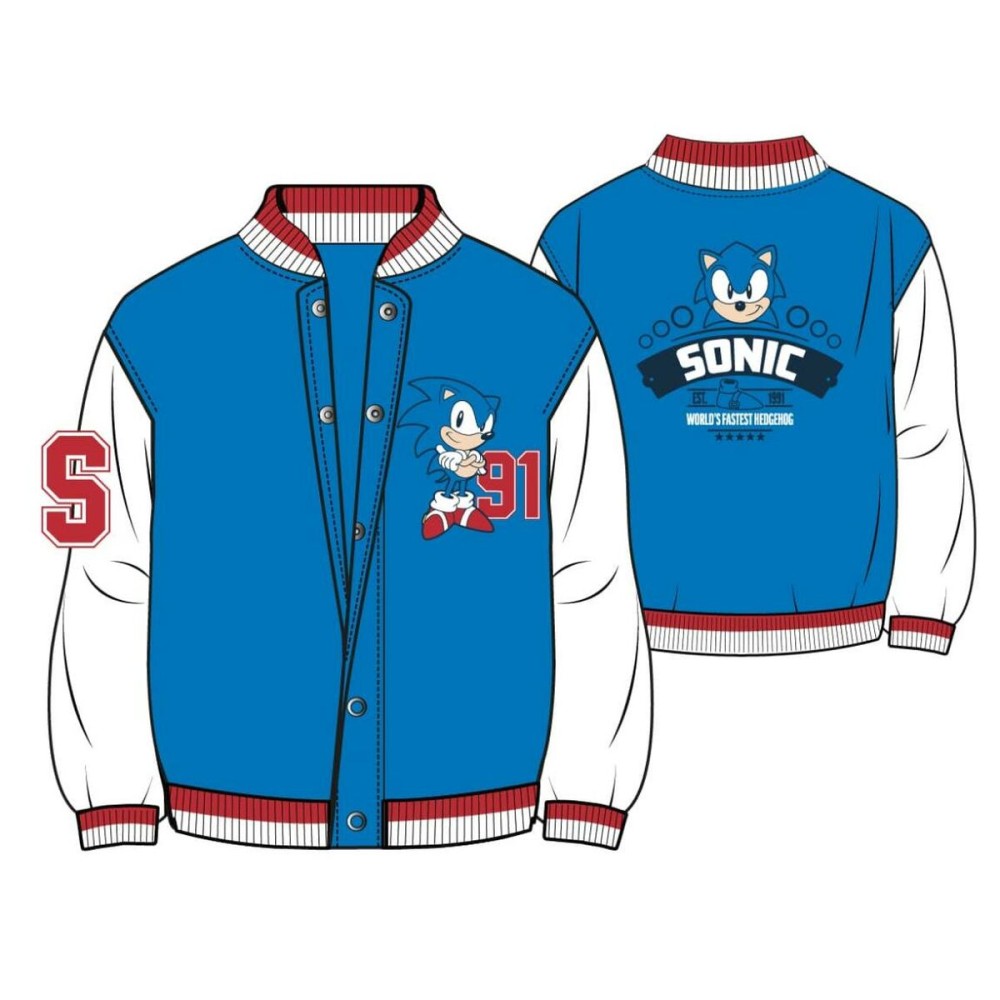 Jacke Für Kinder Sonic Blau