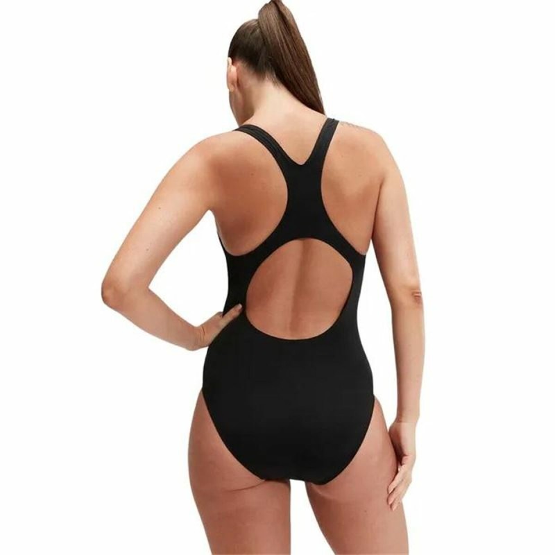 Badeanzug für Mädchen Speedo Digital Printed Medalist Schwarz