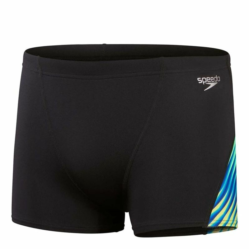 Boys Swim Shorts Speedo Allover Digi V-Cut Black