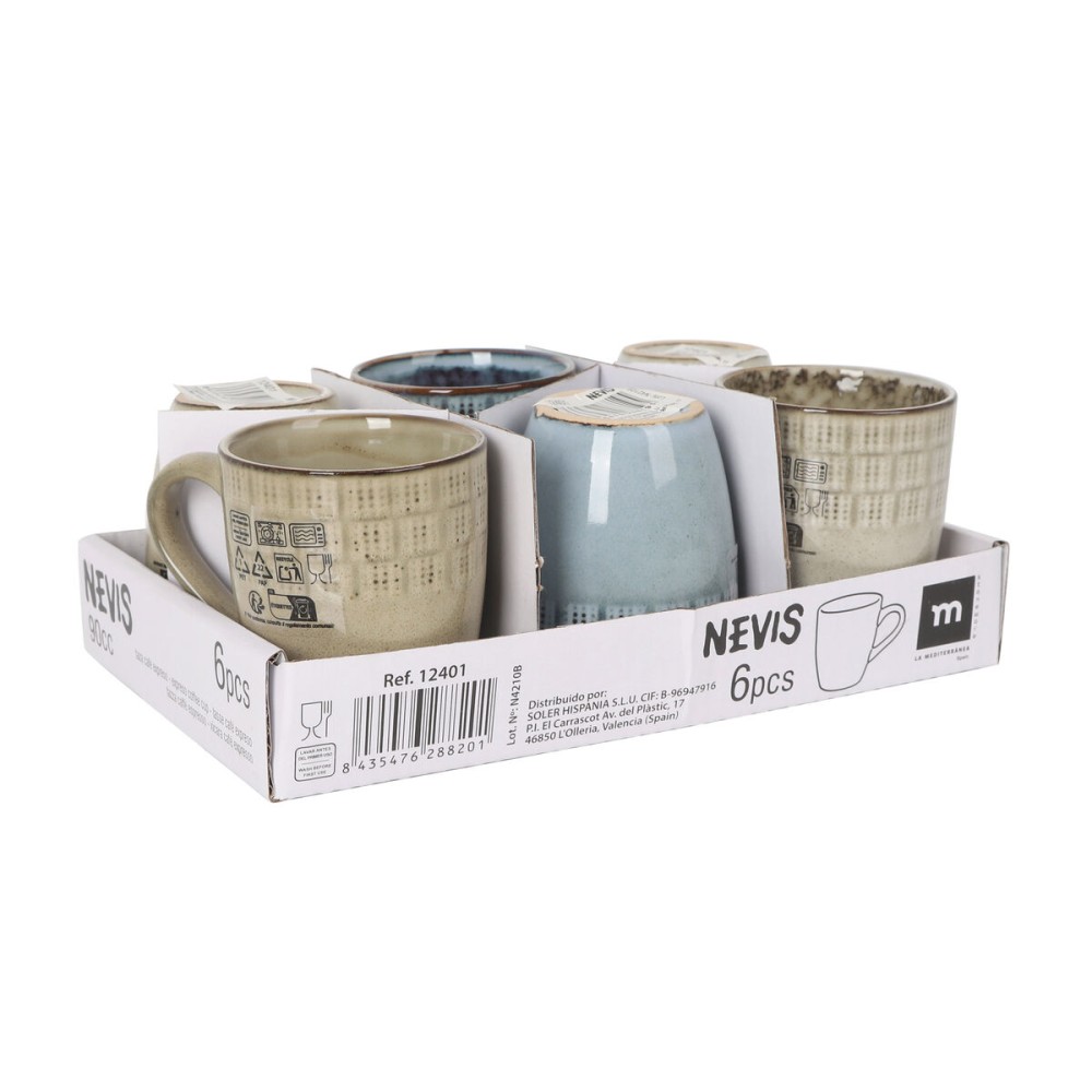 Tasse de café et de thé La Mediterránea Nevis 90 ml (36 Unités)