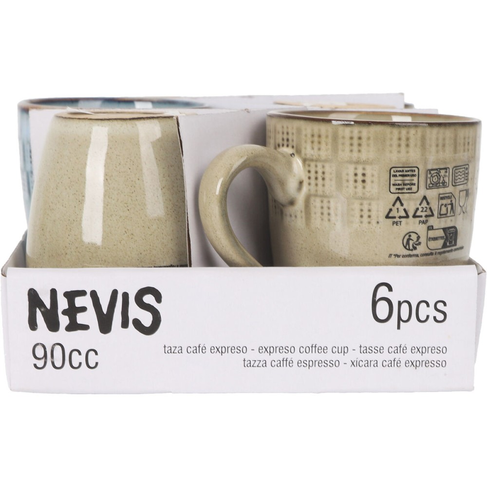 Tasse de café et de thé La Mediterránea Nevis 90 ml (36 Unités)