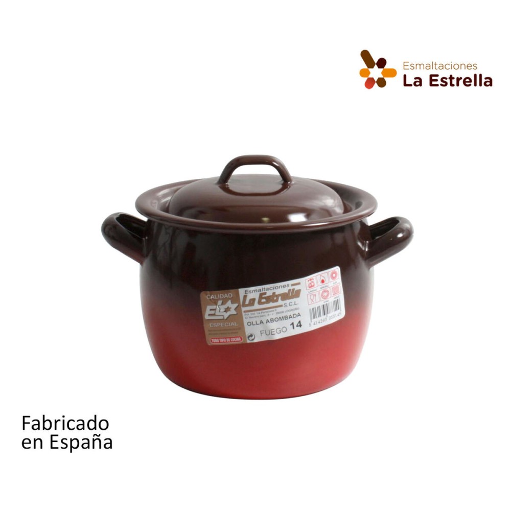 Kochtopf mit Deckel La Estrella Fuego ø 12 x 11 cm (4 Stück)