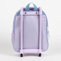 Schulrucksack 3D mit Rädern Frozen Lila