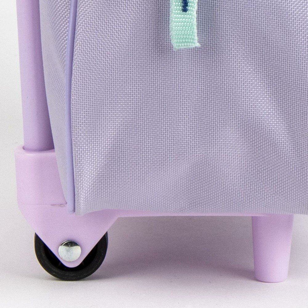 Schulrucksack 3D mit Rädern Frozen Lila