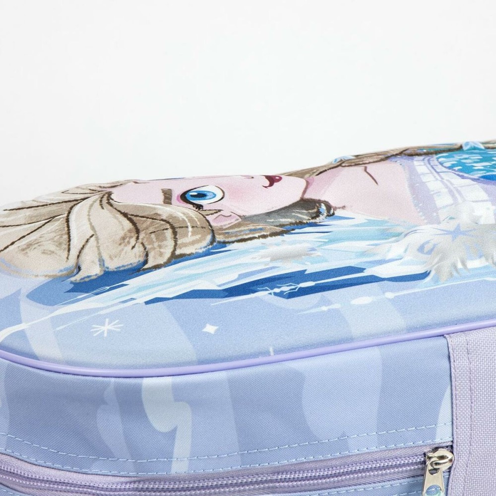 Schulrucksack 3D mit Rädern Frozen Lila