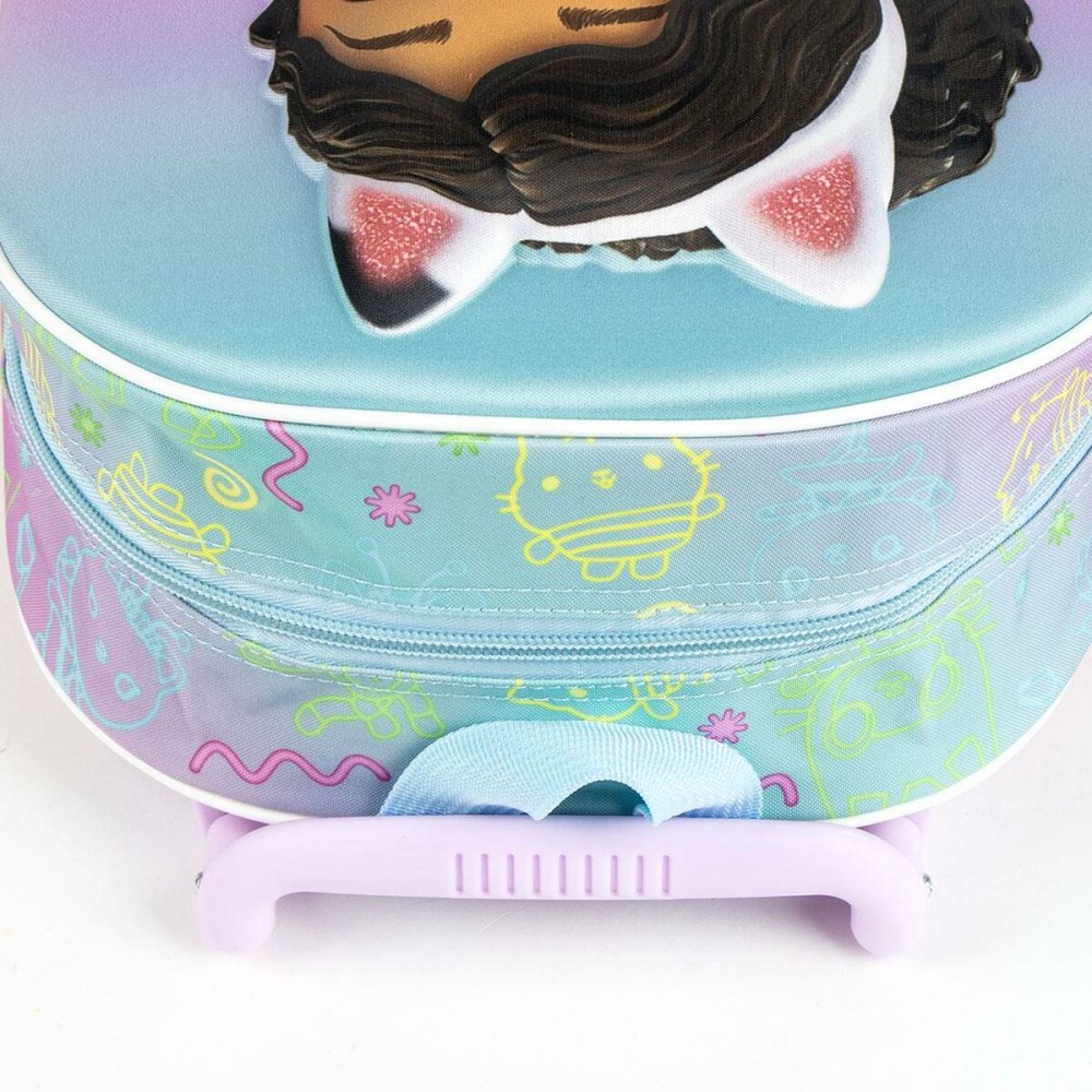 Schulrucksack 3D mit Rädern Gabby's Dollhouse Rosa