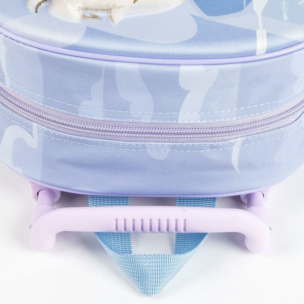 Schulrucksack 3D mit Rädern Frozen Lila