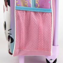 Schulrucksack 3D mit Rädern Gabby's Dollhouse Rosa