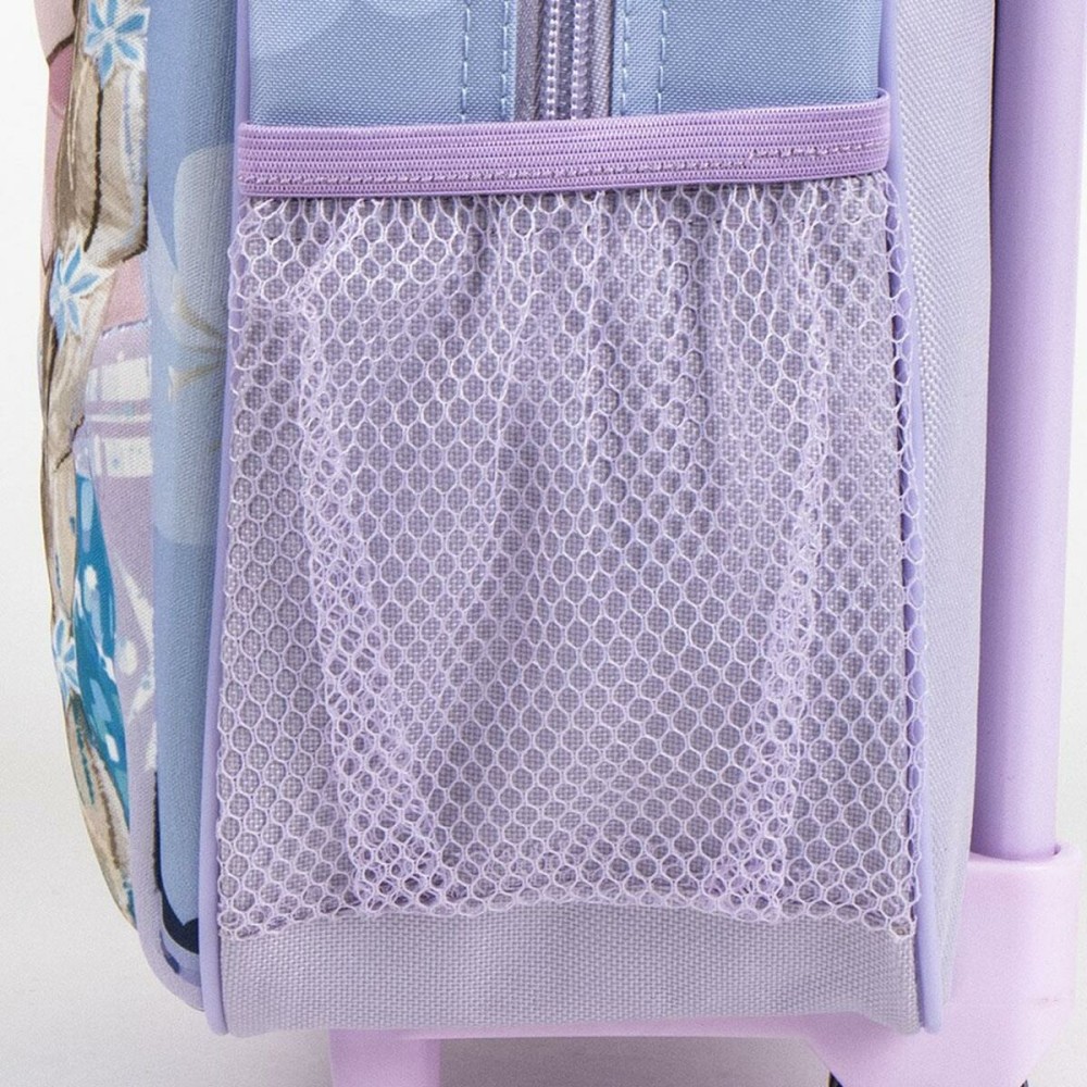 Schulrucksack 3D mit Rädern Frozen Lila