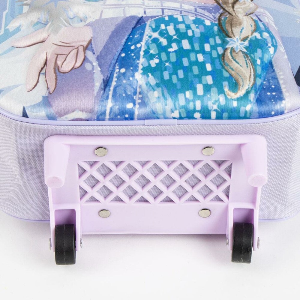Schulrucksack 3D mit Rädern Frozen Lila