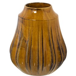 Vase Alexandra House Living Gelb aus Keramik Brillant 20 x 20 x 23 cm