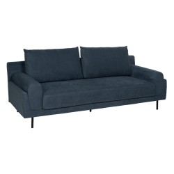 3-Seater Sofa Blue Wood 216 x 86 x 90 cm