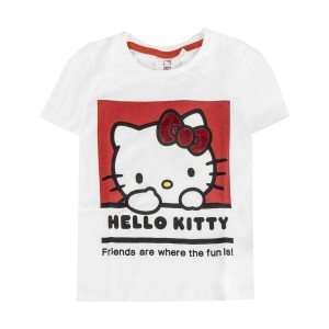 T shirt à manches courtes Enfant Hello Kitty Blanc