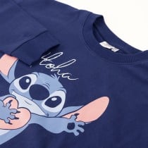 Sweat sans capuche femme Stitch Bleu foncé