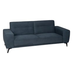 Dreisitzer-Sofa Blau Holz 220 x 87 x 85 cm