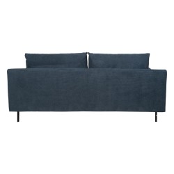 Dreisitzer-Sofa Blau Holz 216 x 86 x 90 cm