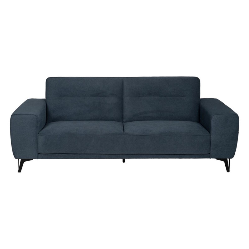 Dreisitzer-Sofa Blau Holz 220 x 87 x 85 cm