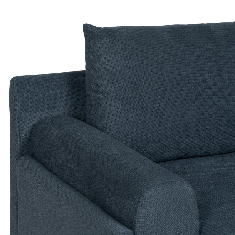 Dreisitzer-Sofa Blau Holz 216 x 86 x 90 cm