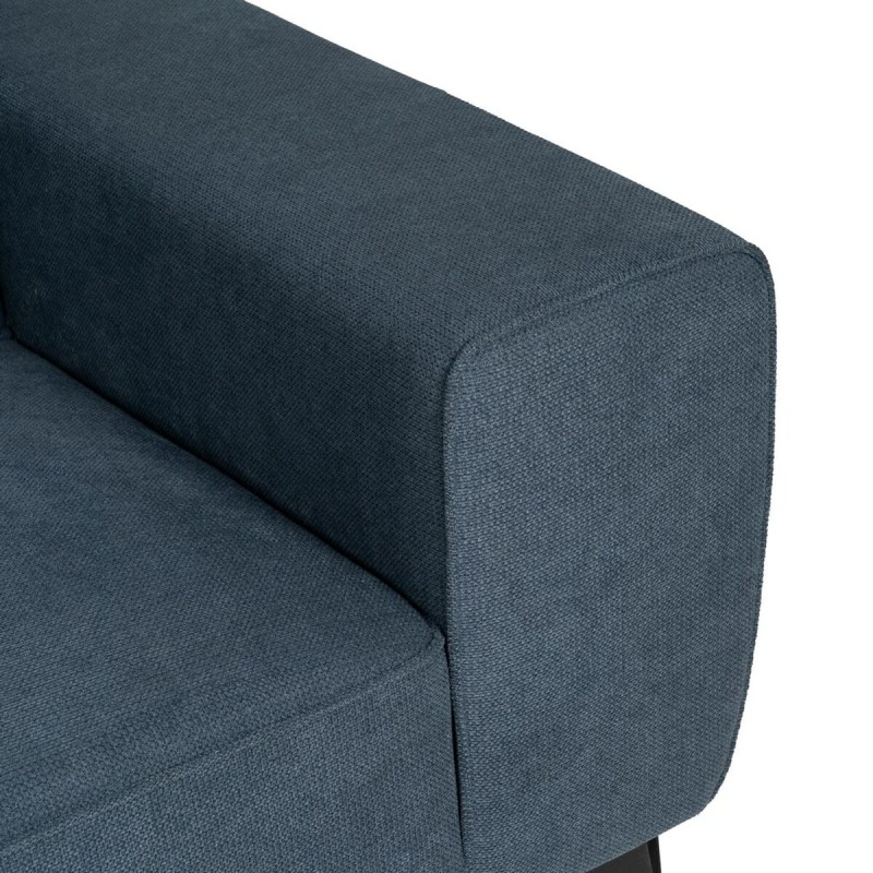 Dreisitzer-Sofa Blau Holz 220 x 87 x 85 cm