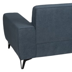 Dreisitzer-Sofa Blau Holz 220 x 87 x 85 cm