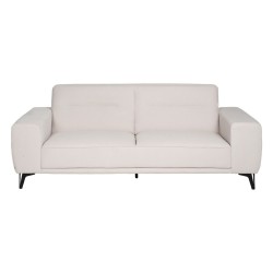 Dreisitzer-Sofa Creme Holz 220 x 87 x 85 cm