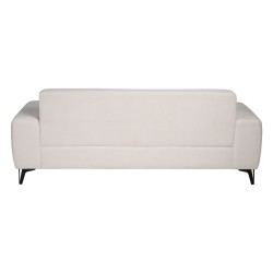 Dreisitzer-Sofa Creme Holz 220 x 87 x 85 cm