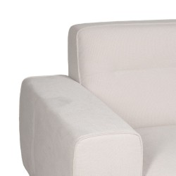 Dreisitzer-Sofa Creme Holz 220 x 87 x 85 cm