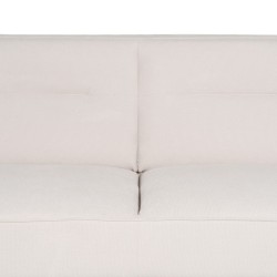 3-Seater Sofa Cream Wood 220 x 87 x 85 cm