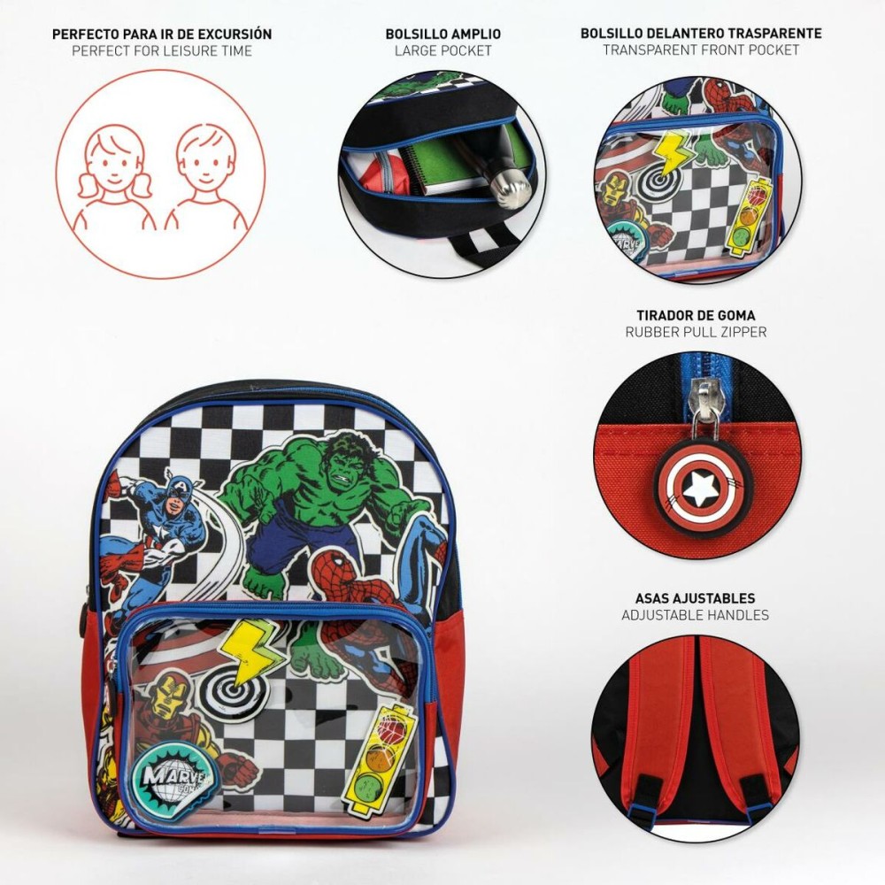 Cartable The Avengers Noir 25 x 31 x 12 cm