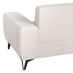 3-Seater Sofa Cream Wood 220 x 87 x 85 cm