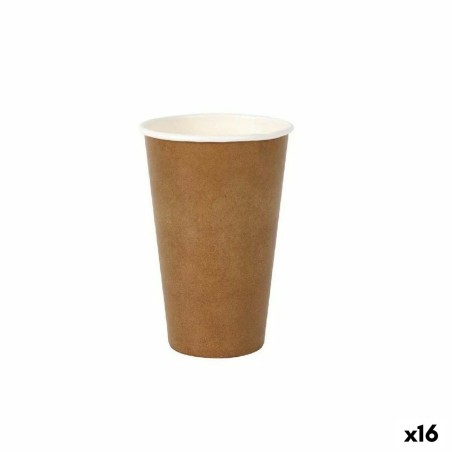 Set de Verres Algon Produits à usage unique papier kraft 15 Pièces 450 ml (16 Unités)