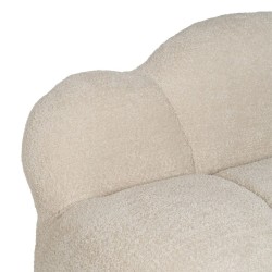 Sofa Beige Polyester Kiefernholz 149 x 76 x 77 cm