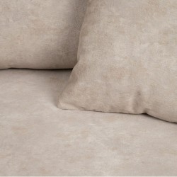 Canapé Beige Fibre Bois de pin Mousse caoutchouc 206 x 88 x 100 cm