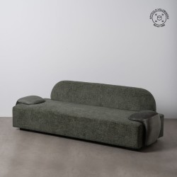 Sofa grün Holz Foam 222 x 92 x 70 cm