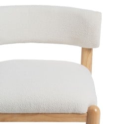 Fauteuil Blanc Naturel Polyuréthane Bois d'hévéa 62 x 62 x 71 cm