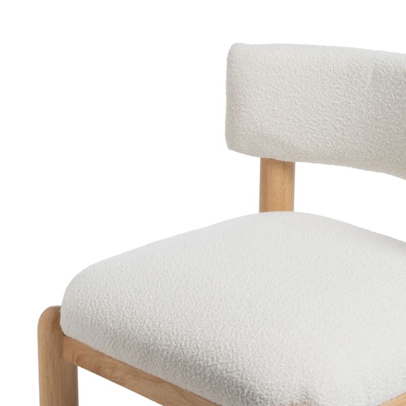 Fauteuil Blanc Naturel Polyuréthane Bois d'hévéa 62 x 62 x 71 cm