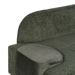 Sofa Green Wood Foam 222 x 92 x 70 cm