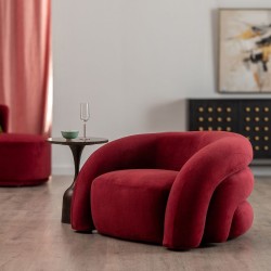 Fauteuil Bordeaux Bois Foam 100 x 84 x 58 cm