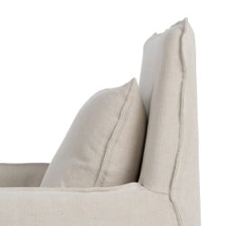 Armchair Cream Feather Pine Foam 75 x 76 x 90,5 cm