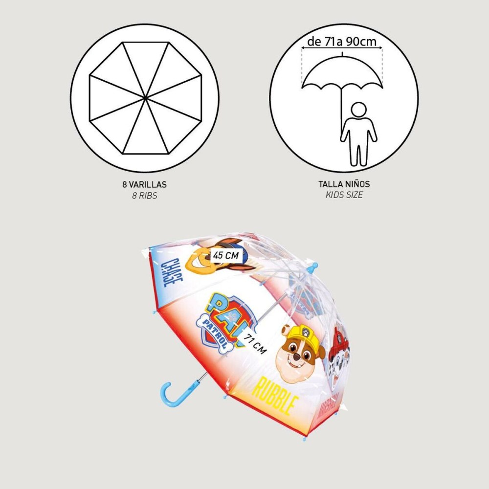 Parapluie The Paw Patrol Ø 71 cm Multicouleur
