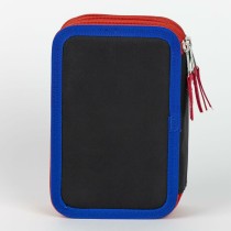 Triple Pencil Case Spider-Man Blue 12,5 x 6,5 x 19,5 cm