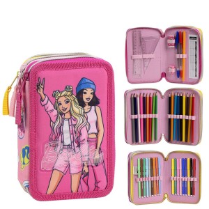 Trousse Scolaire avec Accessoires Barbie 41 x 58 x 3 cm