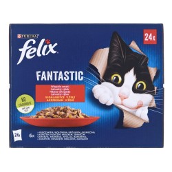 Cat food Purina Chicken Veal Lamb Rabbit 24 x 85 g