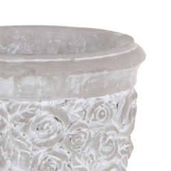 Cache-pot Gris Ciment 15,5 x 15,5 x 23 cm