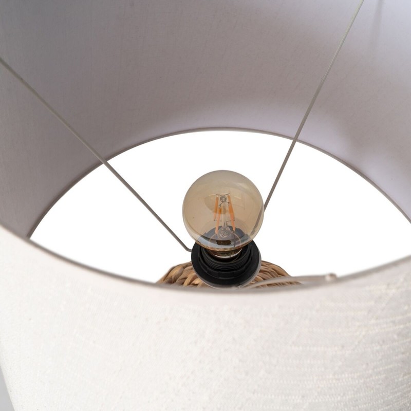 Desk lamp Cream Natural Linen Iron Natural Fibre 60 W 220-240 V 40 x 40 x 69,5 cm