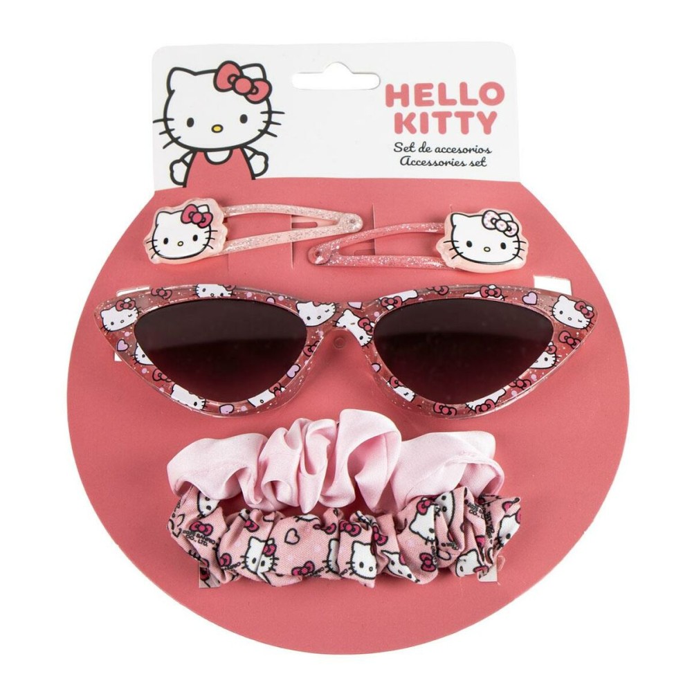 Lunettes de soleil enfant Hello Kitty Enfant 15 x 17 x 2 cm Accessoires pour les Cheveux 5 Pièces